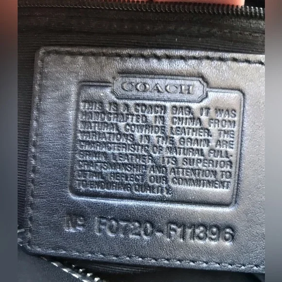 STUNNING Authentic Coach Metallic Purple & Blue Leather Handbag Tote - Picture 8 of 13